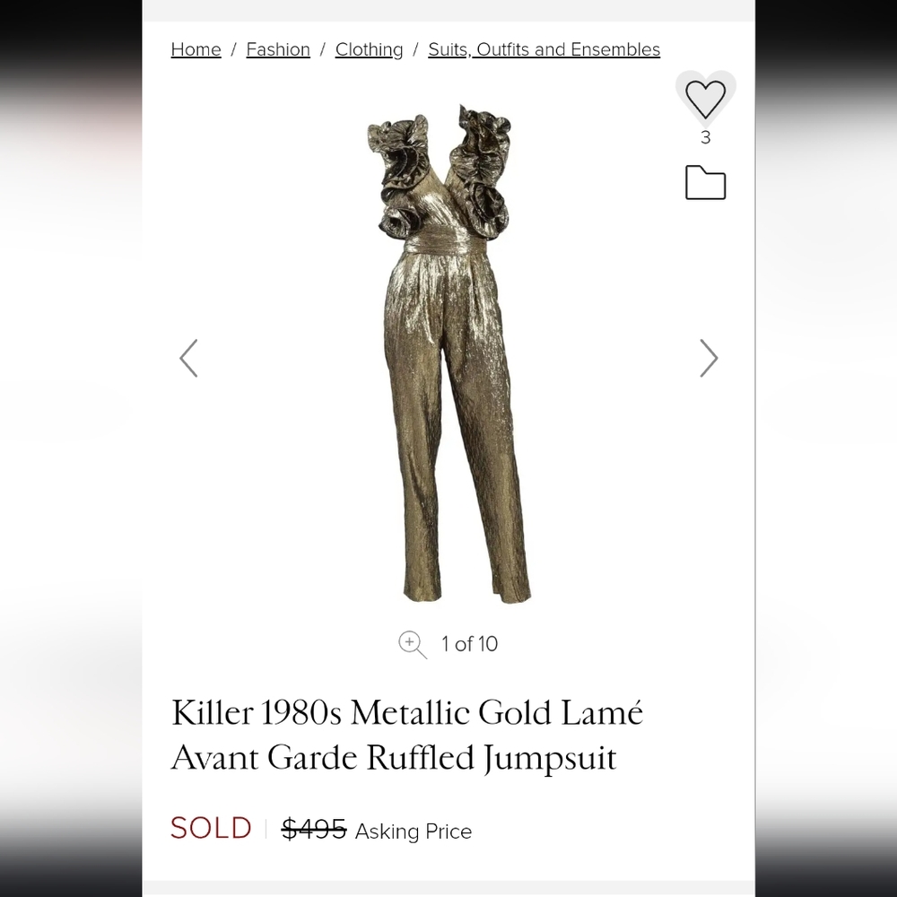 Gold night out jumpsuit ✨️